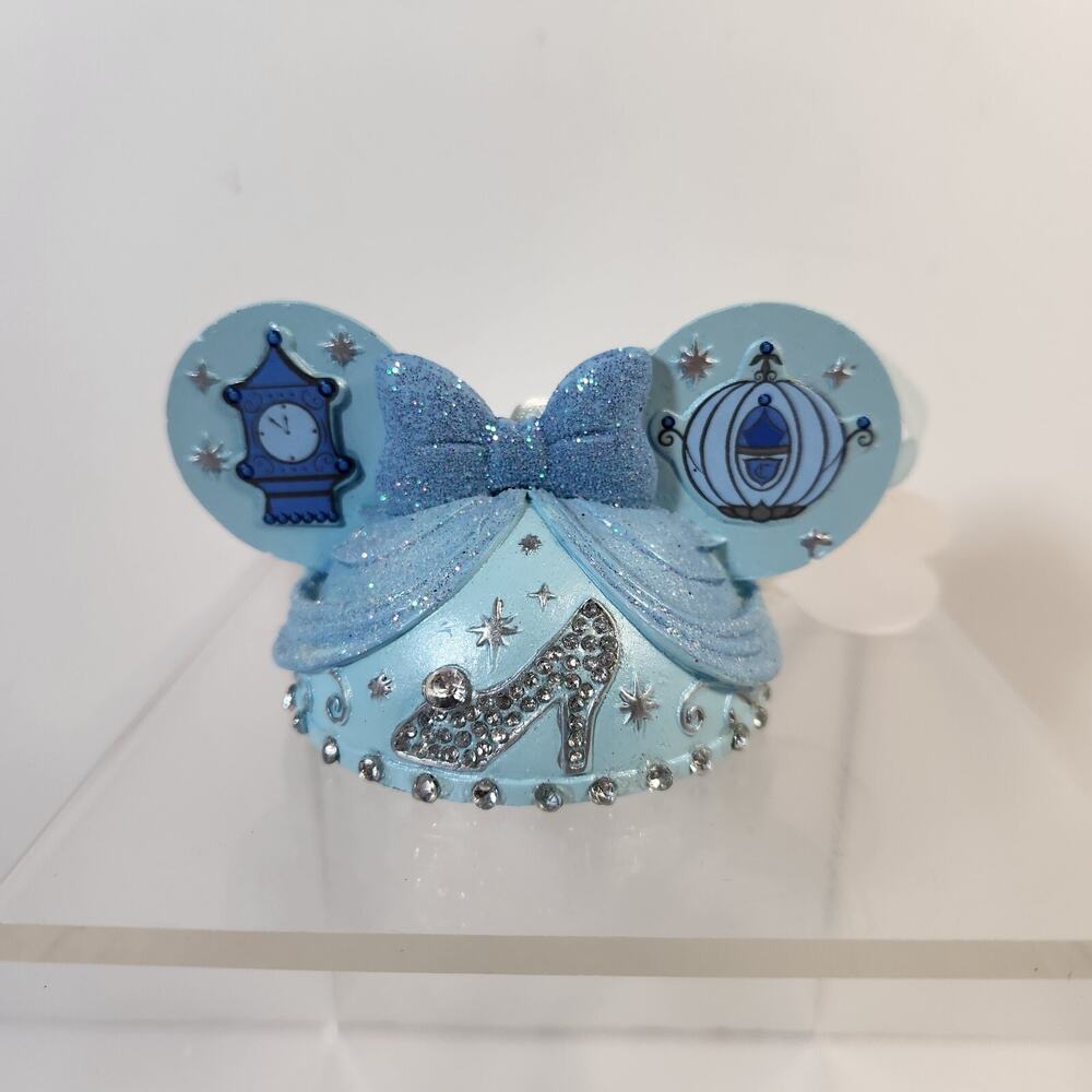 Disney Parks Princess Cinderella Ears Hat Christmas Holiday Ornament NWT Retired